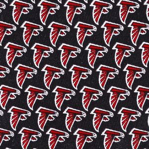 VINEYARD MENS VINES SILK NECK TIE  BLACK RED WHITE ATLANTA FALCONS LOGO